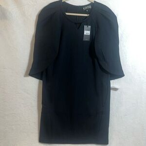 GSTQ Cape Sleeveless Dress Size L NWT